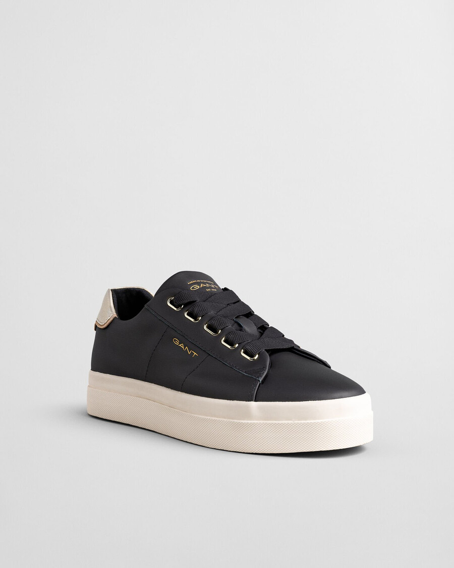 avona leren sneakers - ebbenzwart