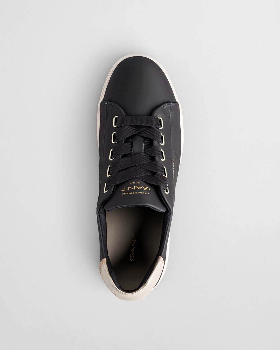 avona leren sneakers - ebbenzwart