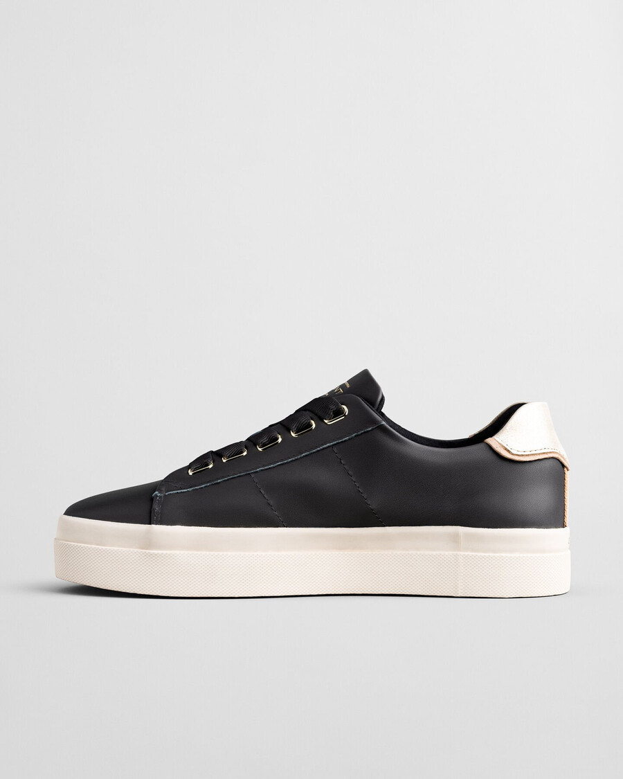 avona leren sneakers - ebbenzwart