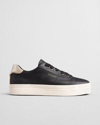 avona leren sneakers - ebbenzwart