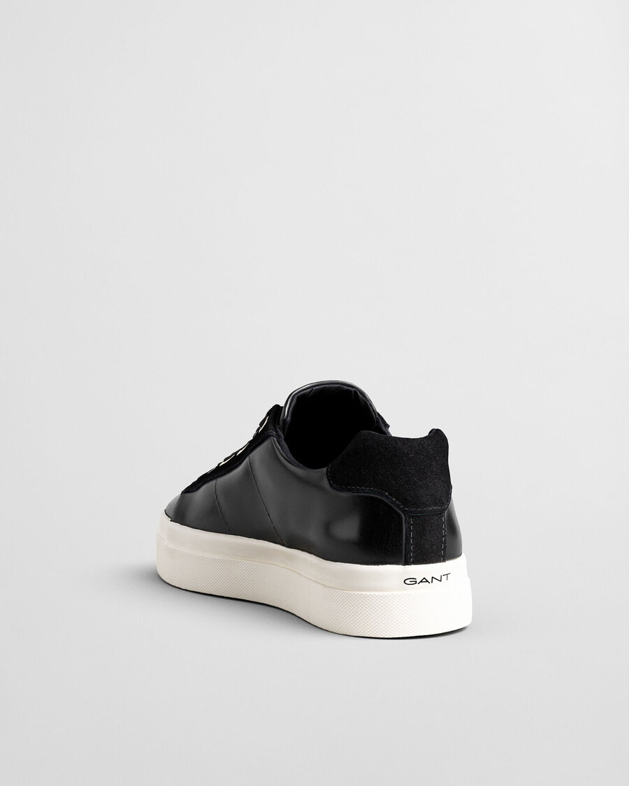 avona naplack leren sneakers - ebbenzwart