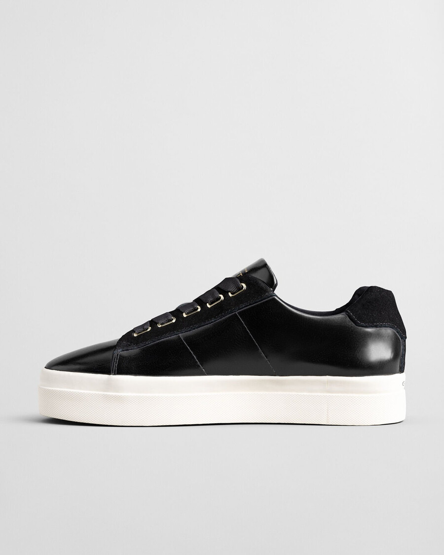 avona naplack leren sneakers - ebbenzwart
