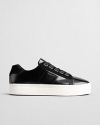 avona naplack leren sneakers - ebbenzwart
