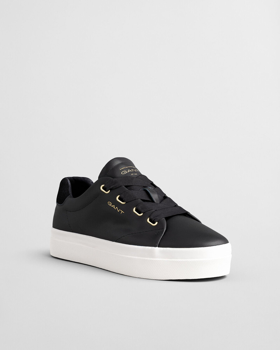 avona leren sneakers - zwart