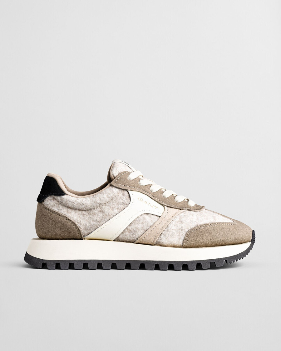 caffay suède wollen sneakers - licht taupe