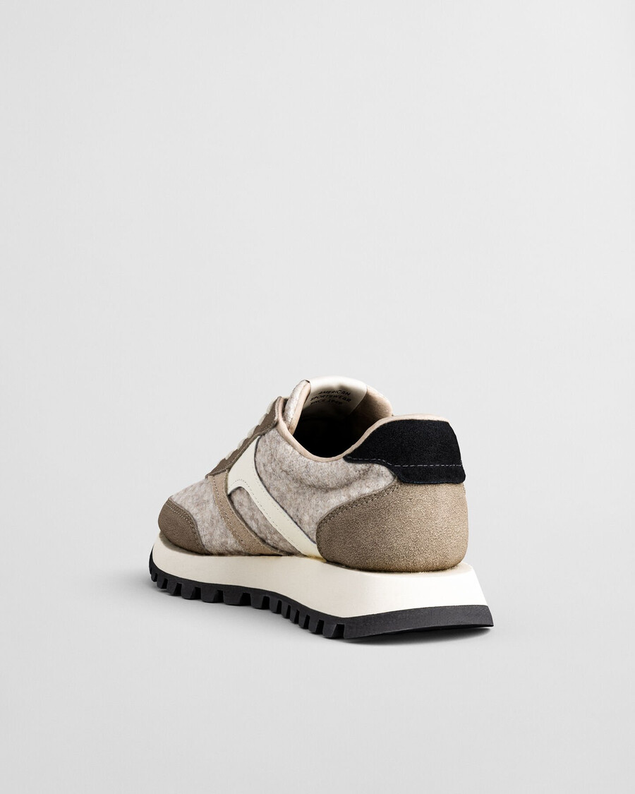 caffay suède wollen sneakers - licht taupe