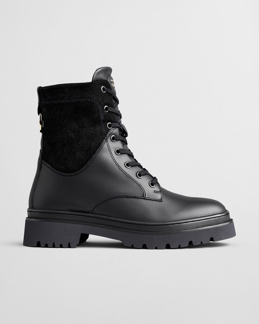 aligrey leren veterschoenen - zwart