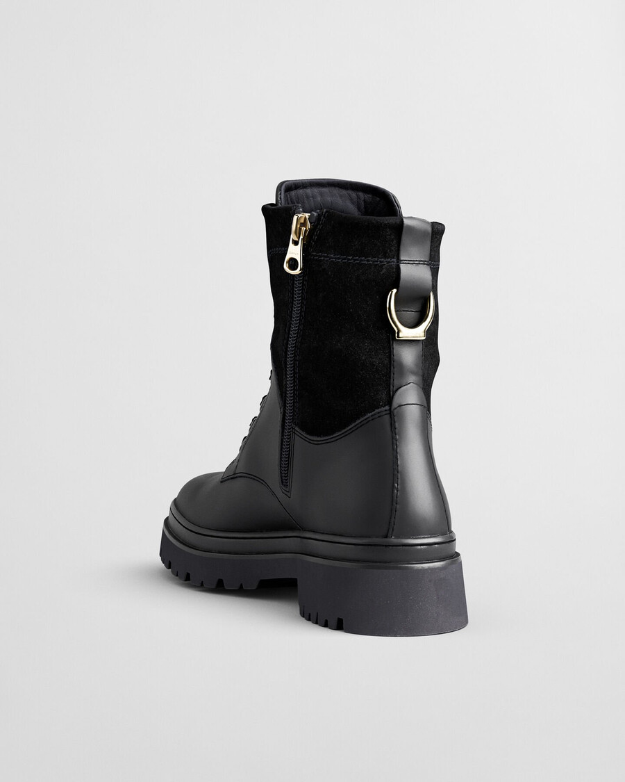 aligrey leren veterschoenen - zwart