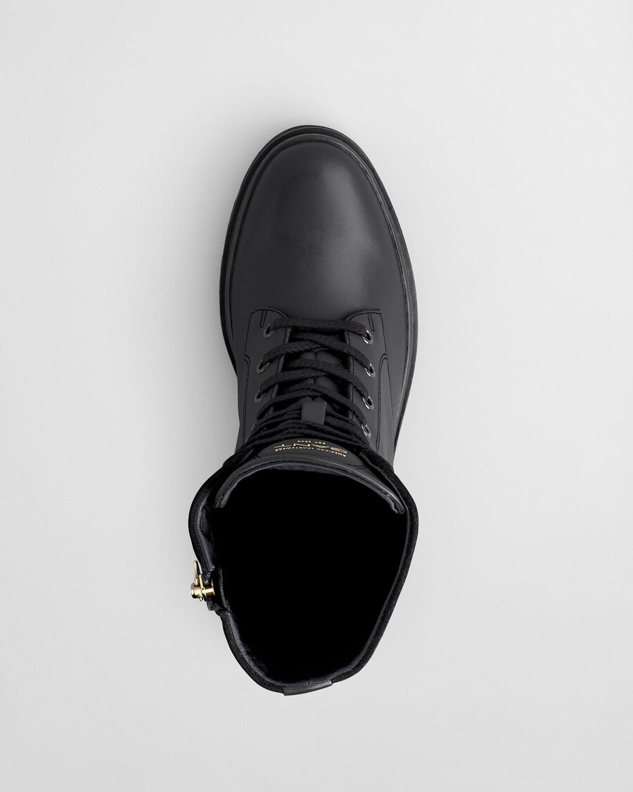 aligrey leren veterschoenen - zwart