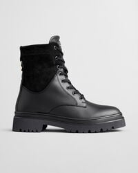 aligrey leren veterschoenen - zwart