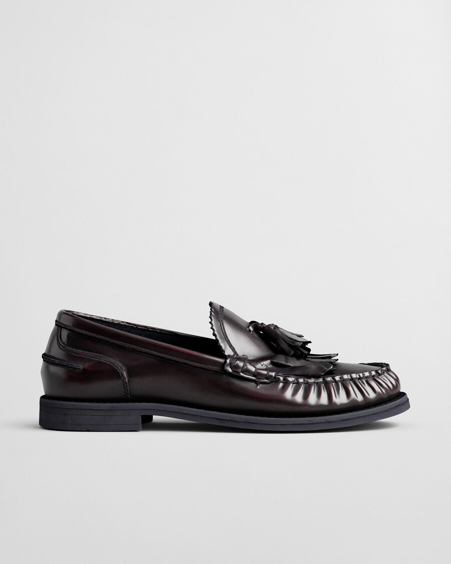 gracelyn leren loafers - pruimwijn