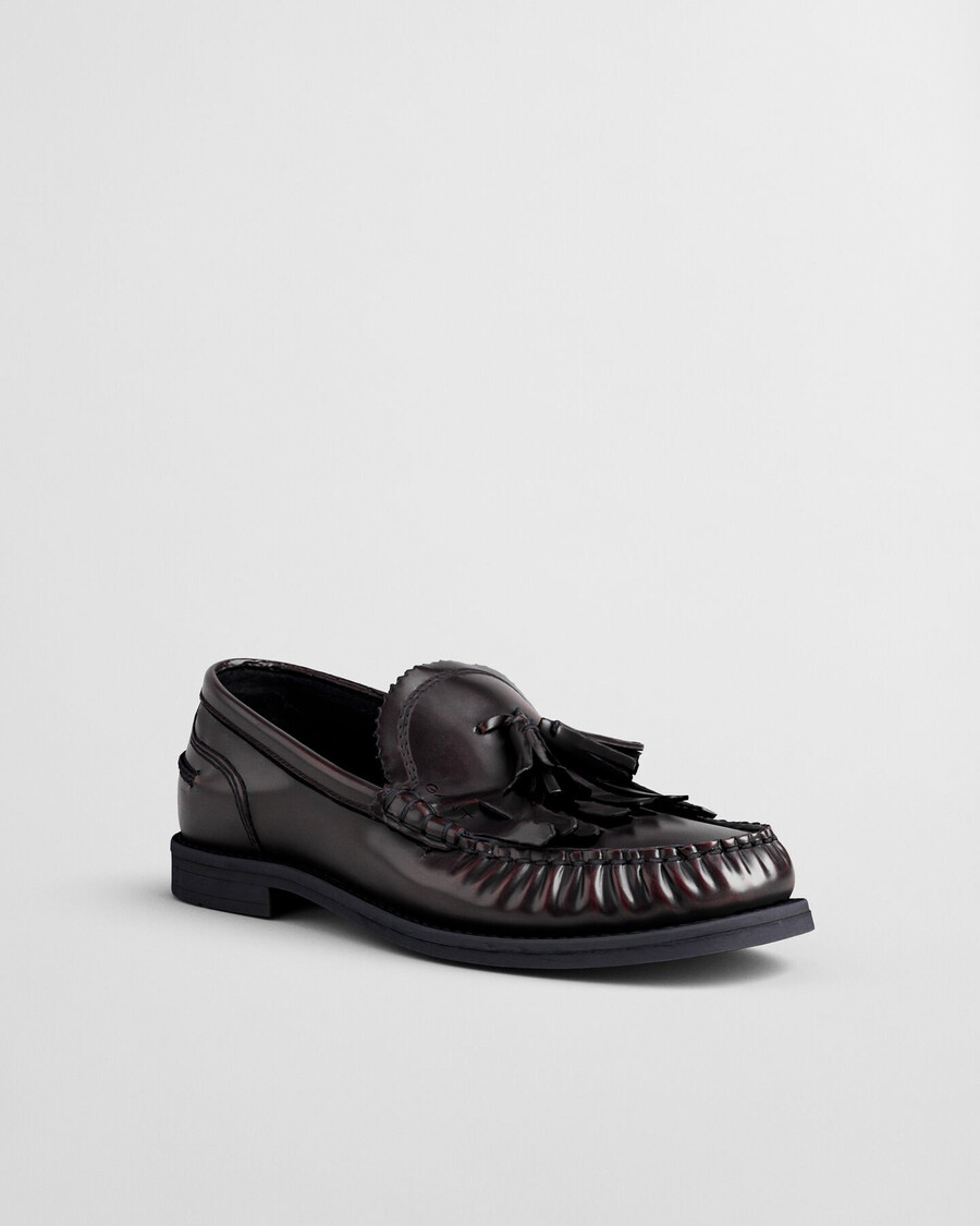 gracelyn leren loafers - pruimwijn