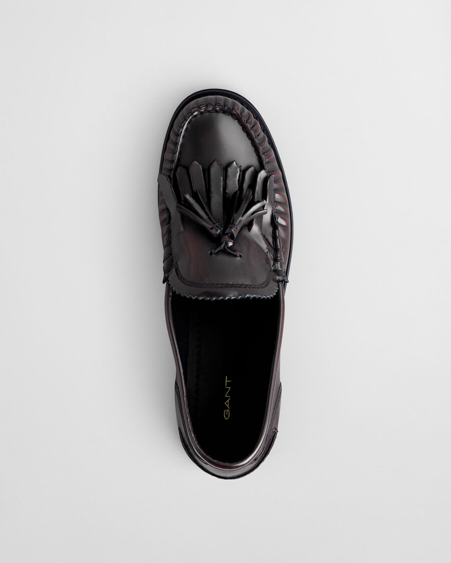 gracelyn leren loafers - pruimwijn