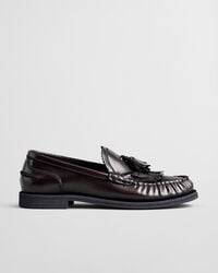 gracelyn leren loafers - pruimwijn